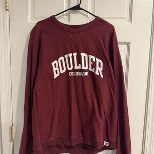 League Colorado Boulder Maroon Crewneck